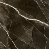 Calacatta Black porcelain stoneware texture with white veining, matte finish, and subtle gray-brown tonal variations mimicking natural marble.